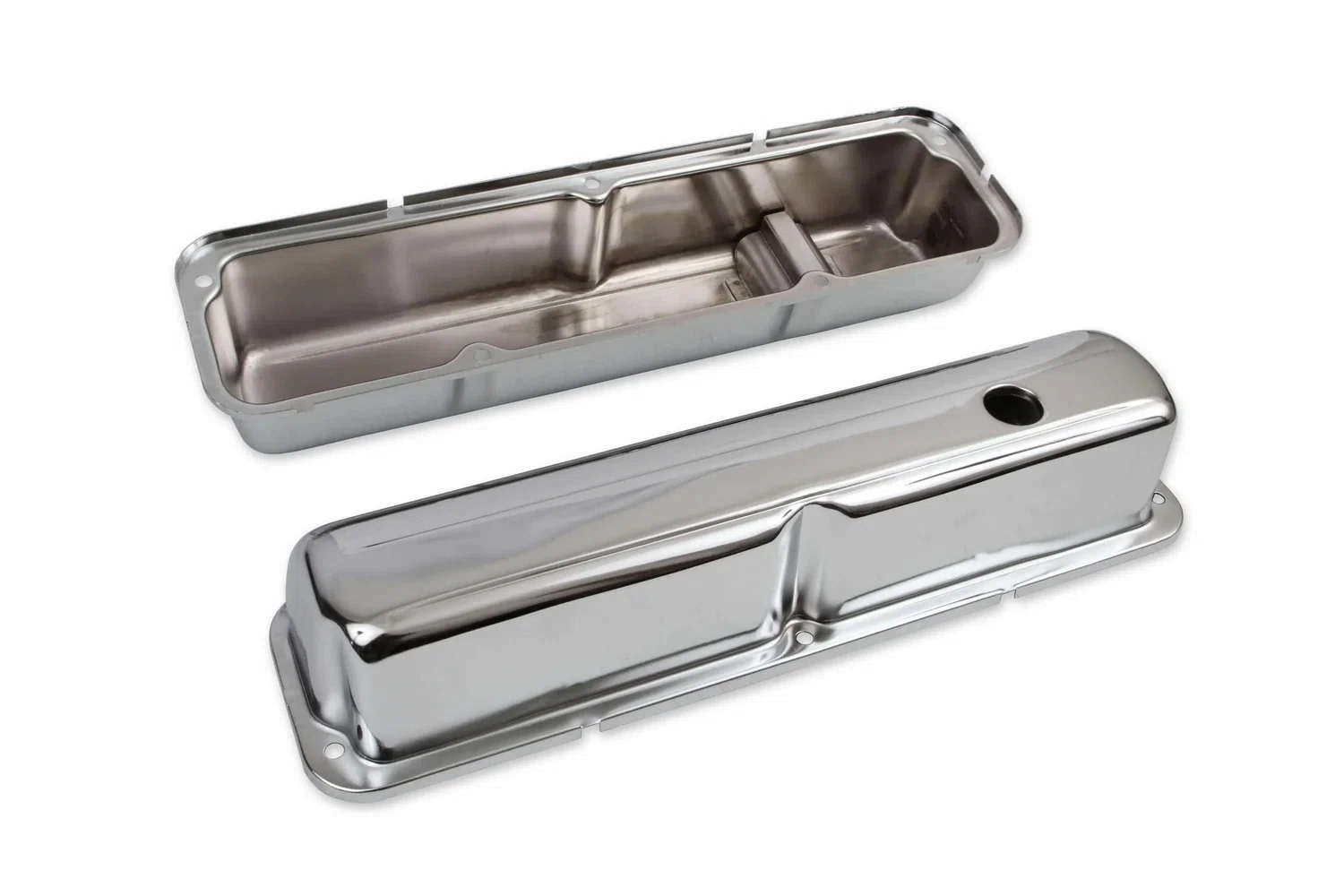 Mr. Gasket Chrome Valve Covers with Baffle - 9412